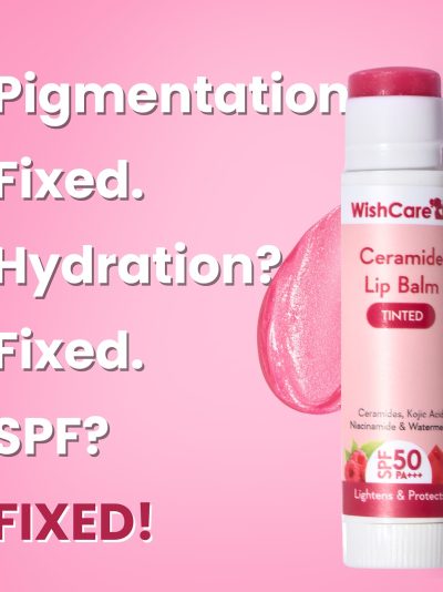 WishCare Ceramide Lip Balm with SPF 50 PA+++ (Tinted)