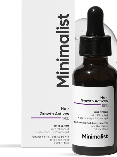 Minimalist Hair Growth Serum With 3% Redensyl, 3% Anagain, 3% Procapil, 5% Capixyl & 4% Baicapil 18% Hair Growth Actives | For Hair Fall Control | For Men & Women | 30 ml
