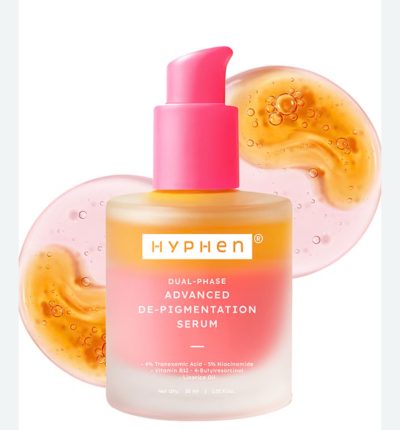 Hyphen 4% Tranexamic Acid + 5% Niacinamide Biphasic De-Pigmentation Serum | Correction & Prevents Hyperpigmentation, Dark Spots & Melasma| In-vivo tested & Non-Comedogenic| Deep Penetration - 30 ml