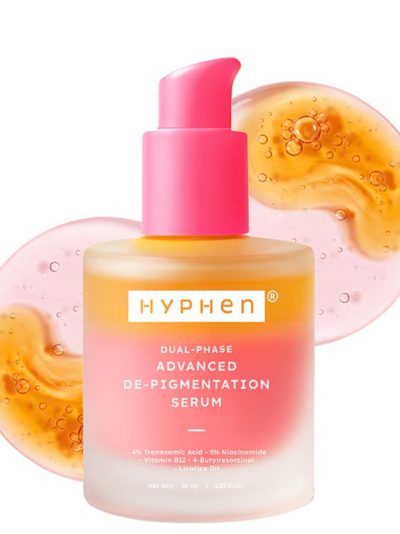 Hyphen 4% Tranexamic Acid + 5% Niacinamide Biphasic De-Pigmentation Serum | Correction & Prevents Hyperpigmentation, Dark Spots & Melasma| In-vivo tested & Non-Comedogenic| Deep Penetration - 30 ml